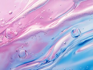 梦幻渐变水波气泡背景图