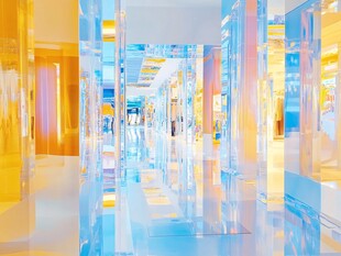 梦幻炫彩的未来感透明空间