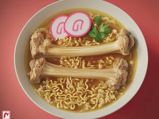 骨汤泡面 美味视觉盛宴