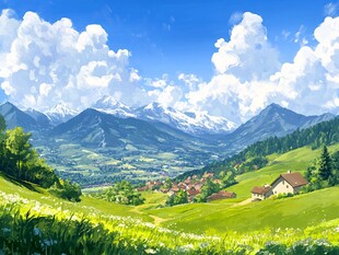 田园山野间的梦幻风光