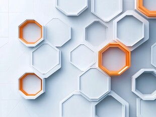 六边形几何图案创意背景