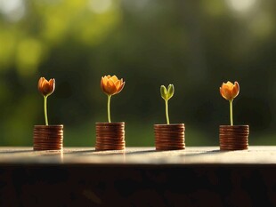 硬币上绽放的生机与希望