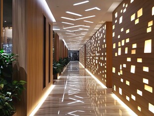 现代时尚的几何图案走廊