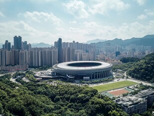 城市中的现代化体育场景观