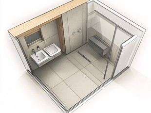 现代简约风格卫生间设计图