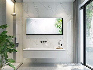 现代简约风浴室洗手台设计