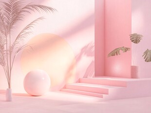 粉色梦幻空间创意场景
