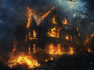燃烧的神秘老宅