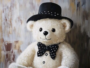 戴帽小熊的时尚装扮