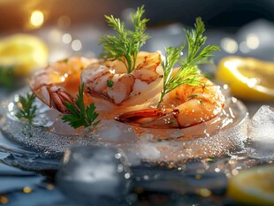 冰鲜柠檬香草大虾