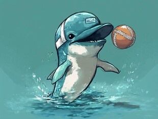 海豚玩球的趣味瞬间