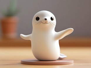 可爱小海豹摆件萌态十足