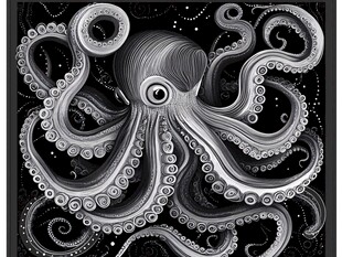 神秘章鱼的奇幻线条世界