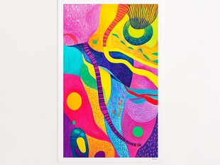 绚丽多彩抽象艺术画作