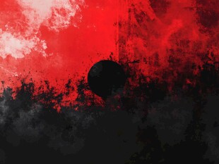 红黑抽象水墨艺术背景图
