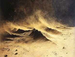 火星沙尘风暴壮丽景象