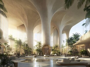 梦幻拱廊室内绿植休闲空间
