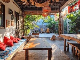 温馨惬意的室内外休闲空间