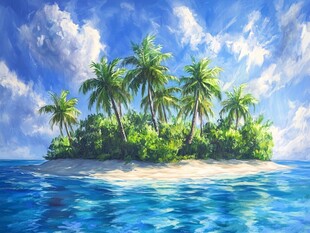 梦幻热带小岛风光