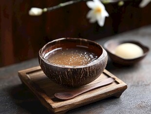 椰碗盛汤尽显中式雅致