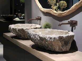 天然石材洗手盆独特设计