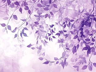梦幻紫色枝叶背景图