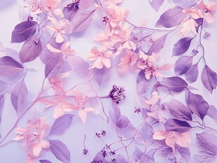 梦幻紫粉色系花卉背景图