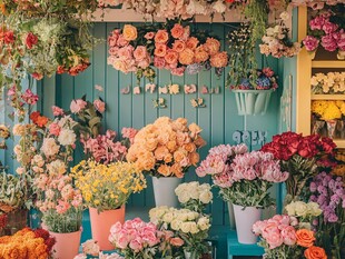 缤纷花店 多彩花卉的视觉盛宴