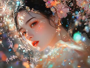 梦幻古风女子的璀璨之美