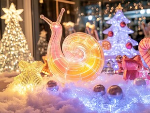 梦幻圣诞蜗牛灯光装饰