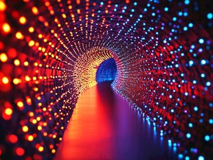 梦幻灯光隧道绚丽景象