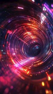 绚丽科幻时空隧道光影图