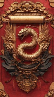 中式金雕龙饰 古韵尽显