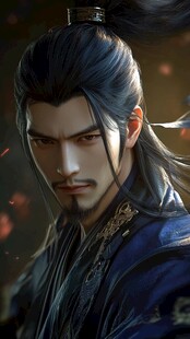 古风英气男子侠客形象