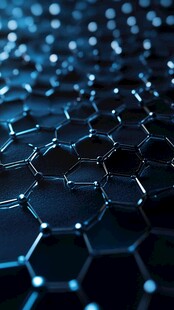 科技感六边形结构背景图