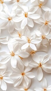 白色小花簇拥的美丽画面