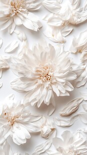 纯白花朵花瓣唯美背景图