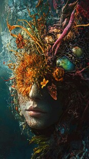 梦幻植物系奇幻面具造型