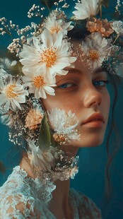 花饰少女梦幻唯美写真