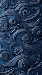 蓝色旋涡立体纹理图案