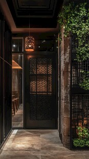 中式雅致庭院入户门景观
