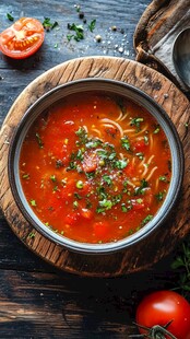 番茄蔬菜热汤 美味诱人