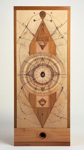 木质几何图案装饰艺术品