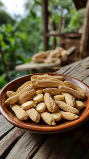 木盘里的美味花生