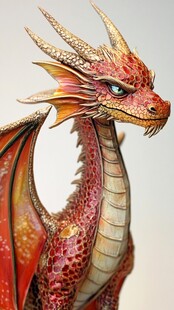 奇幻红鳞飞龙形象展示