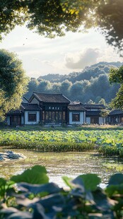 中式湖畔古宅 清幽美景