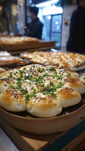 美味生煎包 诱人小吃摊