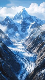 壮丽雪山冰川绝美风光