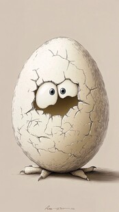 破壳萌蛋 好奇探出头