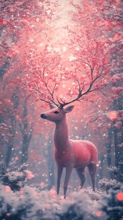 梦幻粉林仙鹿